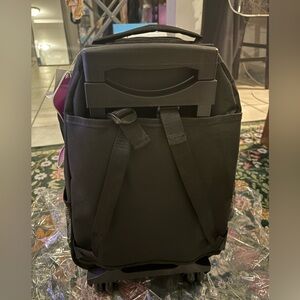 Black Backpack with wheels